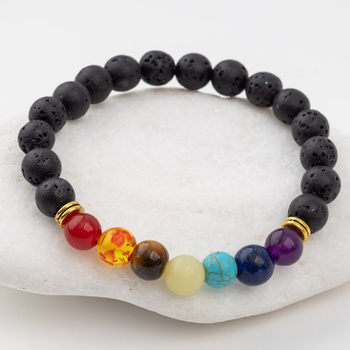 Bracelet colored stones B-2129