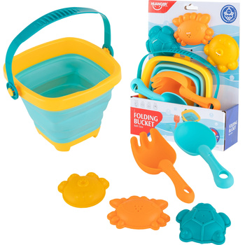 Sand set foldable bucket molds