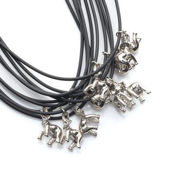Pendant on a string, small elephant figurine W-33