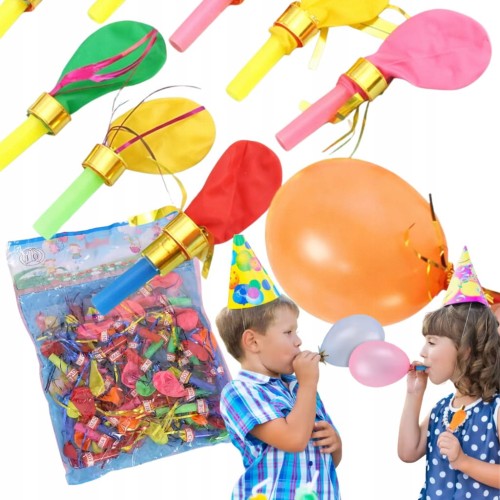 Balon Gwizdek Trąbka Imprezowa 50szt Upominek dla dzieci mini prezent