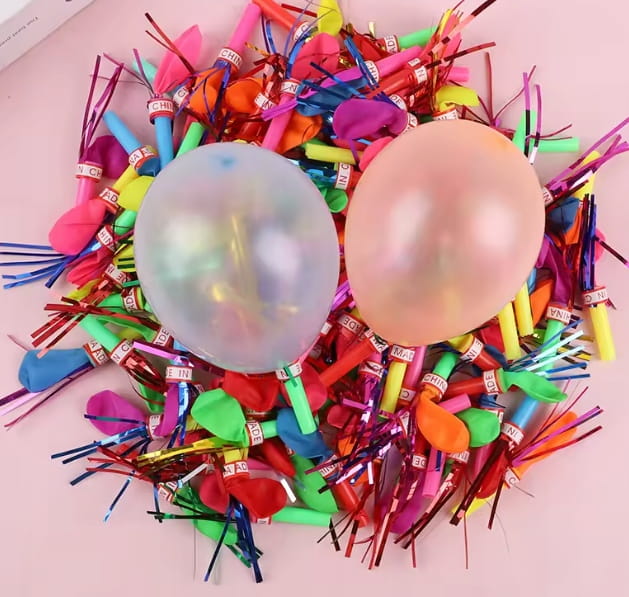 Balon Gwizdek Trąbka Imprezowa 50szt Upominek dla dzieci mini prezent