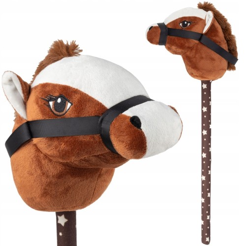 KOŃ NA KIJU HOBBY HORSE PLUSZOWA GŁOWA KONIA DZWIĘK ZABAWKA PREZENT