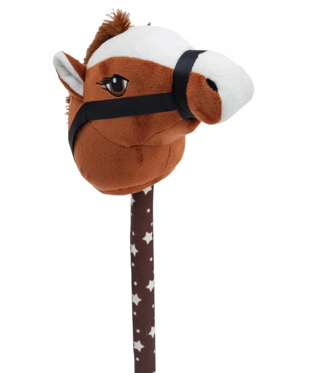 KOŃ NA KIJU HOBBY HORSE PLUSZOWA GŁOWA KONIA DZWIĘK ZABAWKA PREZENT