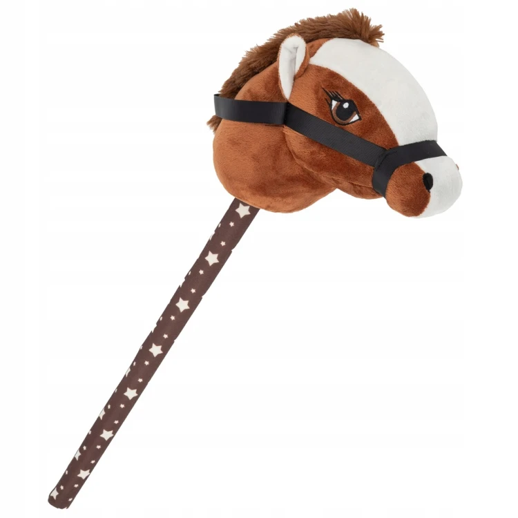 KOŃ NA KIJU HOBBY HORSE PLUSZOWA GŁOWA KONIA DZWIĘK ZABAWKA PREZENT