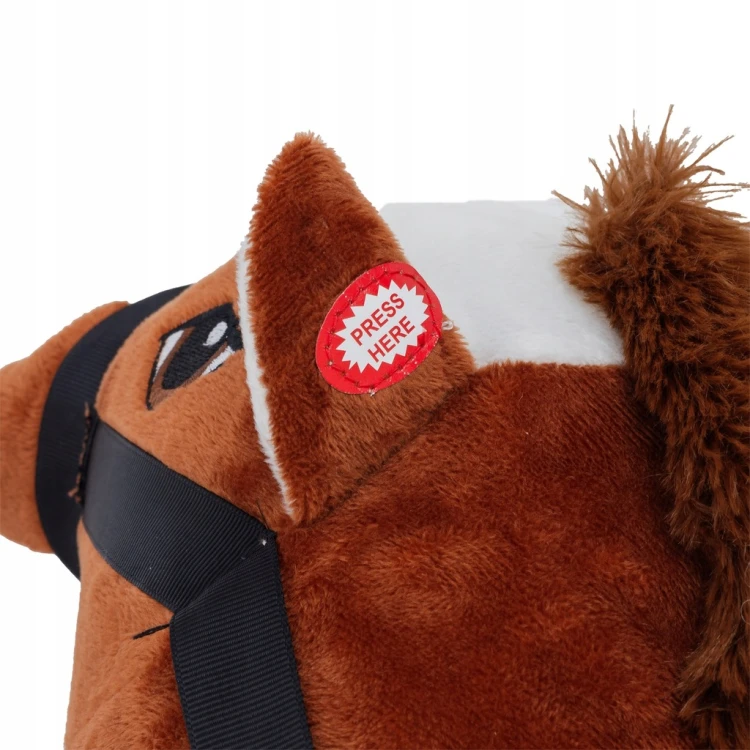 KOŃ NA KIJU HOBBY HORSE PLUSZOWA GŁOWA KONIA DZWIĘK ZABAWKA PREZENT