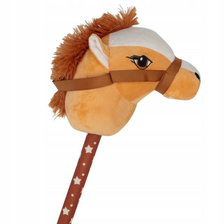 KOŃ NA KIJU HOBBY HORSE PLUSZOWA GŁOWA KONIA DZWIĘK ZABAWKA PREZENT
