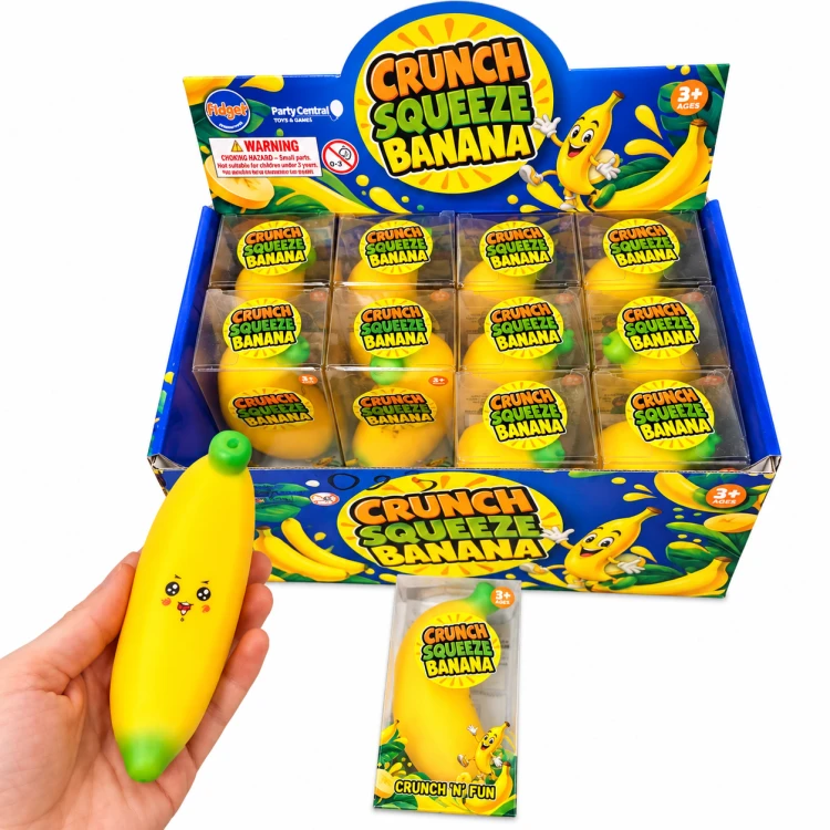 Kolorowy zestaw bananowych squishy Crunch Squeeze.png