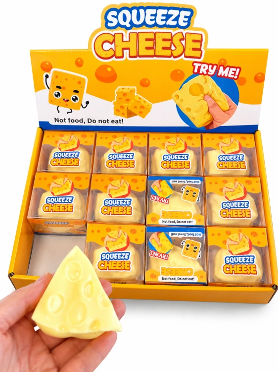 Zestaw zabawek Squeeze Cheese z trójkątną serową pianką.png