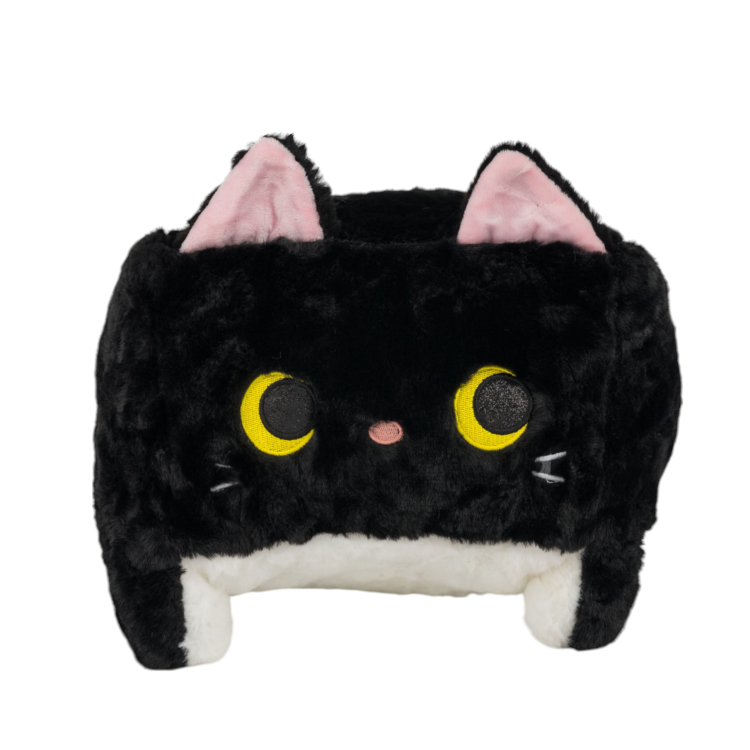 Maskotka poduszka kwadratowy pluszowy kot czarny 30cm.   B-2517-26