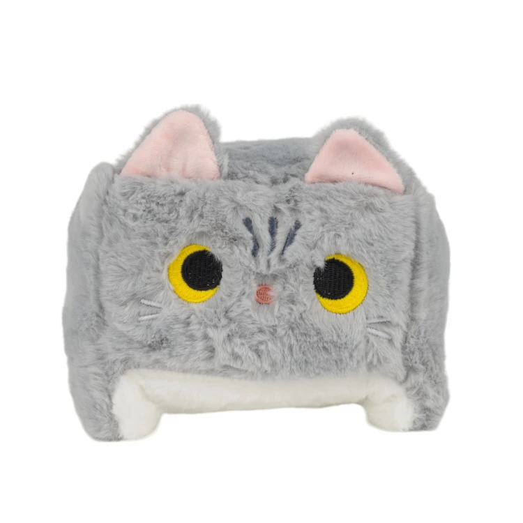 Maskotka poduszka kwadratowy pluszowy kot czarny 30cm.   B-2517-26