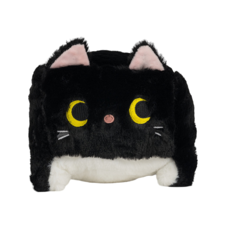 Maskotka poduszka kwadratowy pluszowy kot brązowy 30cm.  [Kolor: biszkoptowy]