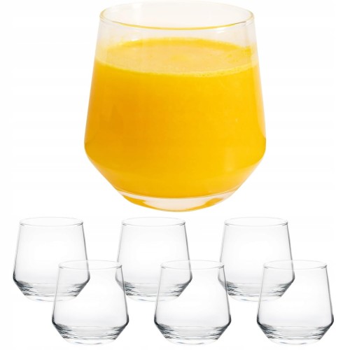 Szklanki Zestaw Szklanek do Napojów 6 sztuk 370ml