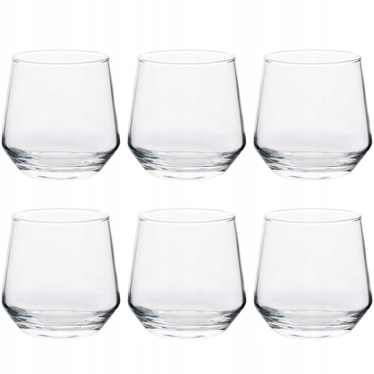Szklanki Zestaw Szklanek do Napojów 6 sztuk 370ml