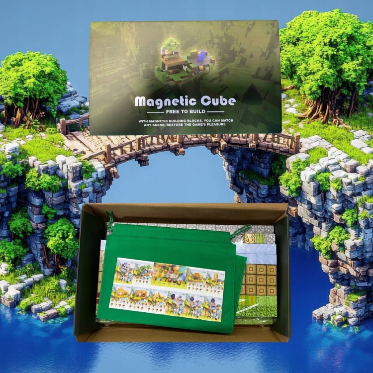 Klocki magnetyczne Minecraft XXL 292szt. konstrukcyjne sześciany kostki