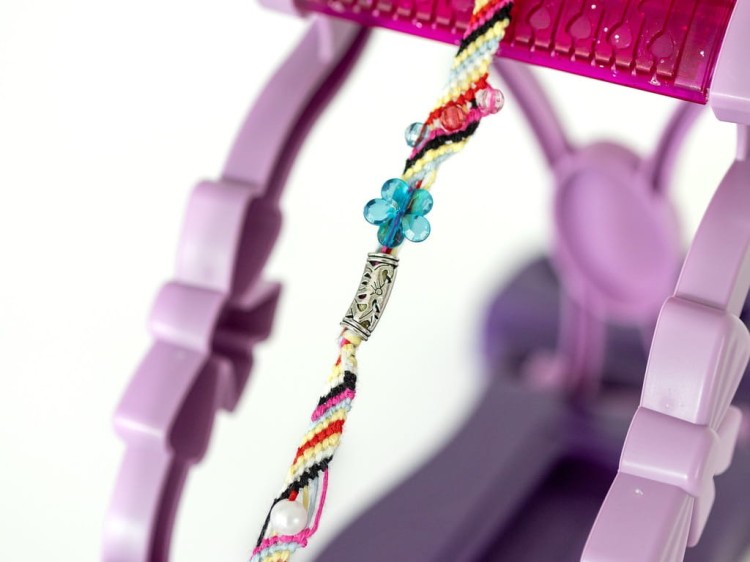 ZESTAW DO ROBIENIA BRANSOLETEK KORALIKI GUMKI SZNUREK KROSNO DO BIŻUTERII