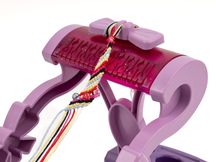 ZESTAW DO ROBIENIA BRANSOLETEK KORALIKI GUMKI SZNUREK KROSNO DO BIŻUTERII