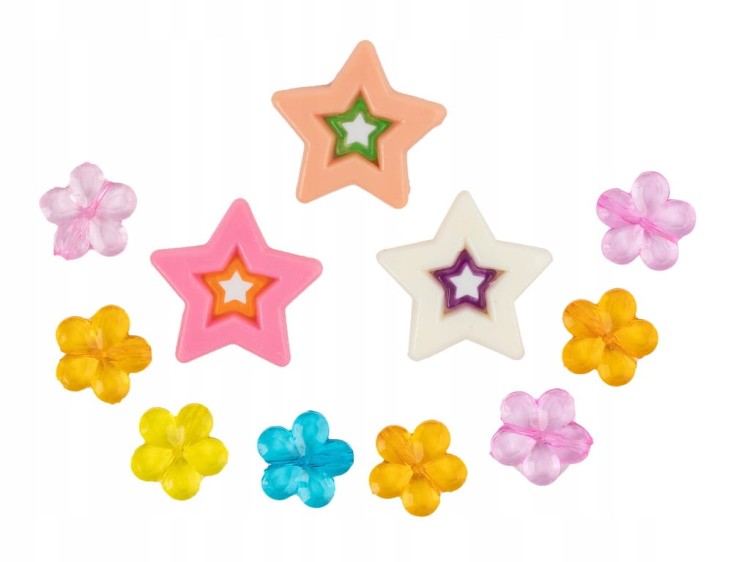 ZESTAW DO ROBIENIA BRANSOLETEK KORALIKI GUMKI SZNUREK KROSNO DO BIŻUTERII