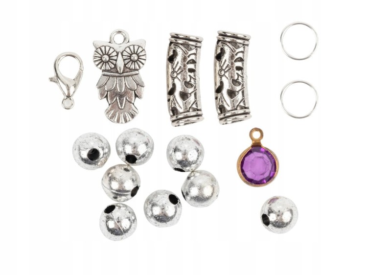 ZESTAW DO ROBIENIA BRANSOLETEK KORALIKI GUMKI SZNUREK KROSNO DO BIŻUTERII