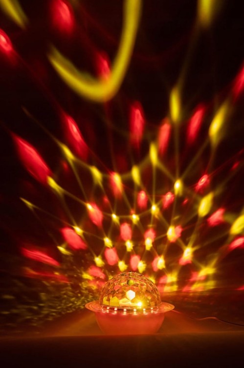 Lampka Nocna Projektor Obrotowy Multikolor Głośnik