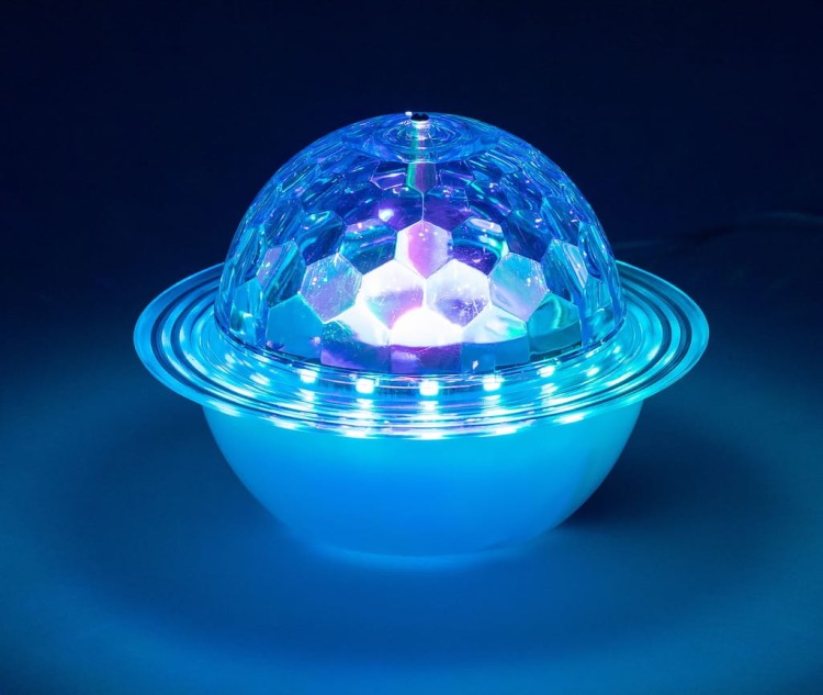 Lampka Nocna Projektor Obrotowy Multikolor Głośnik