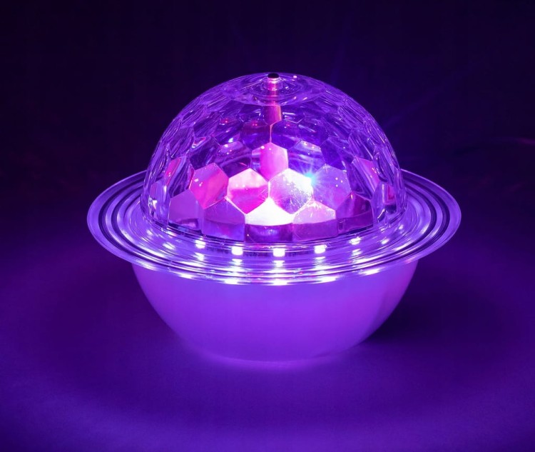 Lampka Nocna Projektor Obrotowy Multikolor Głośnik