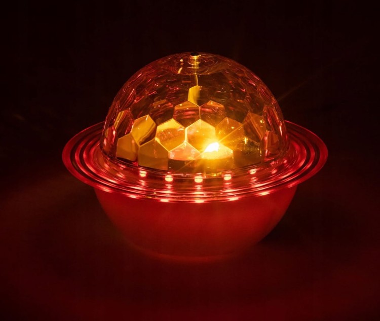 Lampka Nocna Projektor Obrotowy Multikolor Głośnik