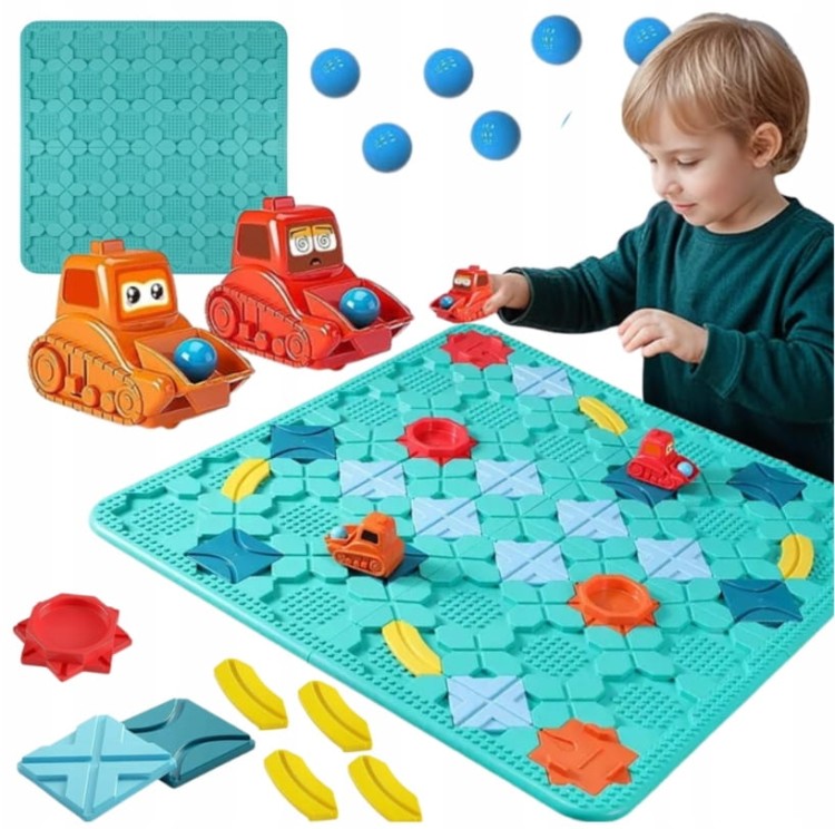 Gra logiczna labirynt zabawka dla dzieci tor przeszkód plansza koparki XXL