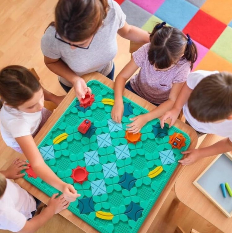 Gra logiczna labirynt zabawka dla dzieci tor przeszkód plansza koparki XXL