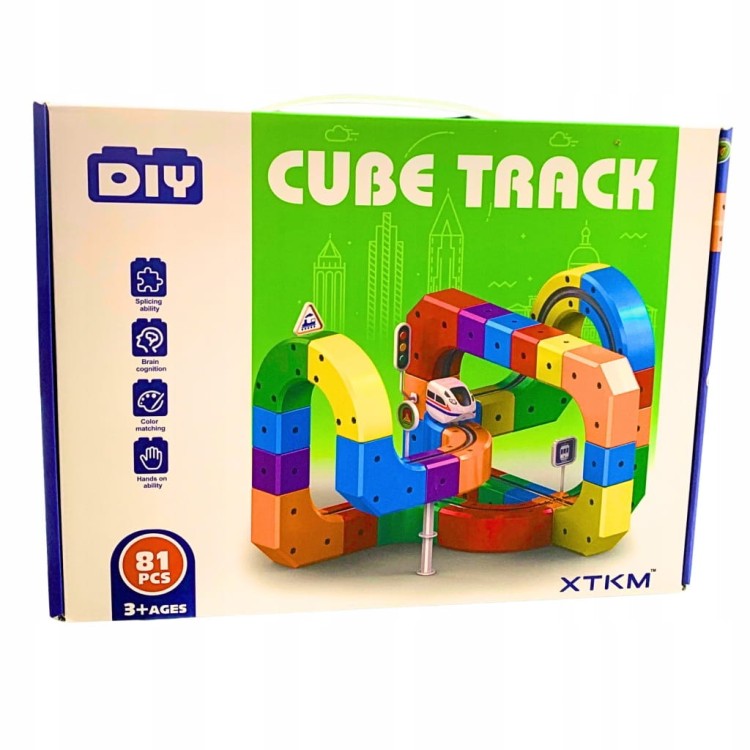 Klocki Magnetyczne Kolejka Elektryczna Tor Antygrawitacyjny Pociąg 81el.