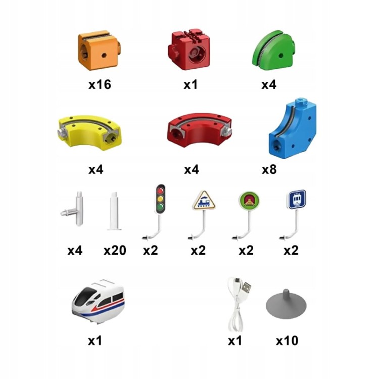 Klocki Magnetyczne Kolejka Elektryczna Tor Antygrawitacyjny Pociąg 81el.