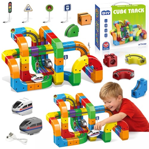 Klocki Magnetyczne Kolejka Elektryczna  123el.537-201