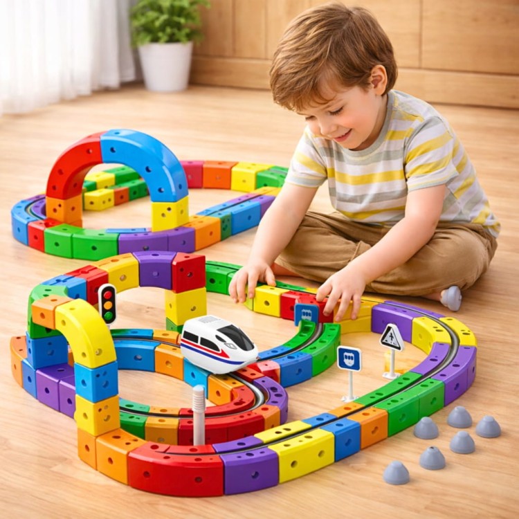 Klocki Magnetyczne Kolejka Elektryczna  123el.537-201