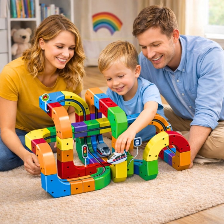 Klocki Magnetyczne Kolejka Elektryczna  123el.537-201