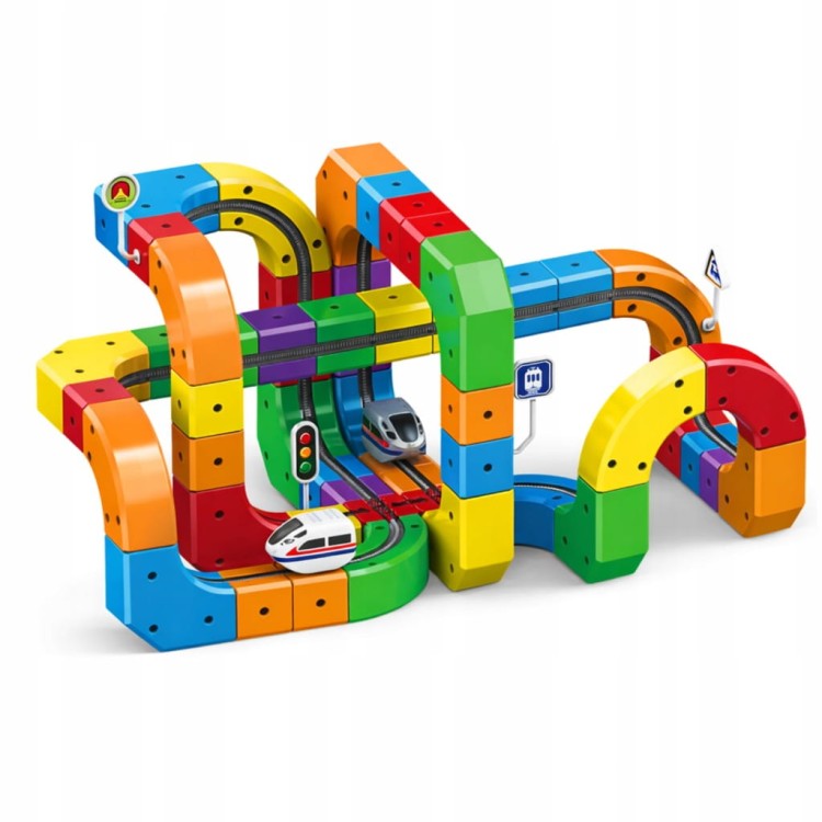 Klocki Magnetyczne Kolejka Elektryczna  123el.537-201