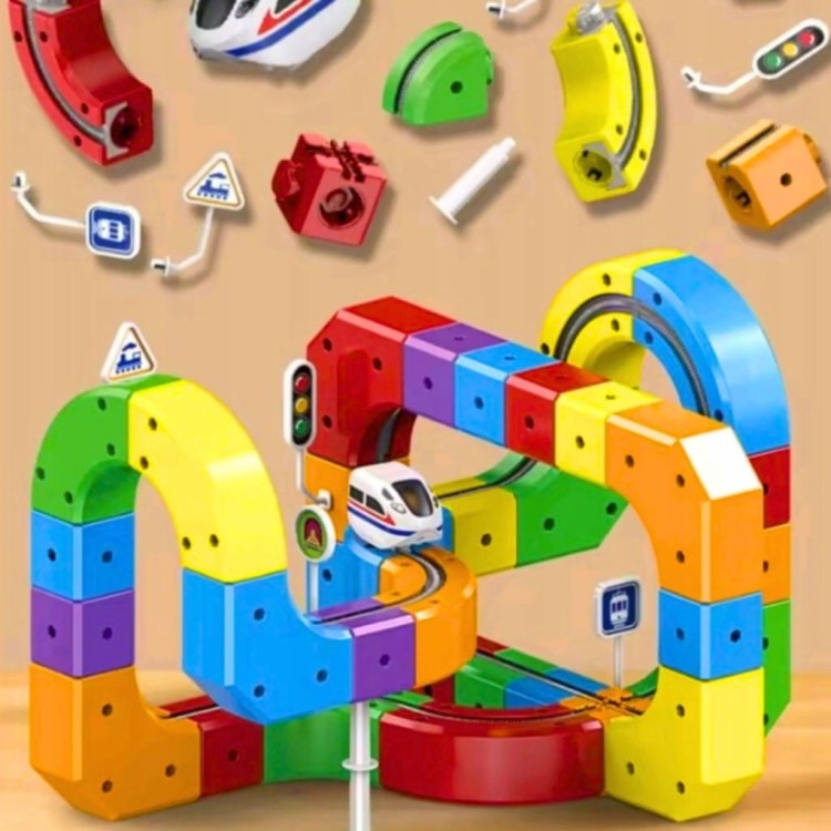 Klocki Magnetyczne Kolejka Elektryczna  123el.537-201