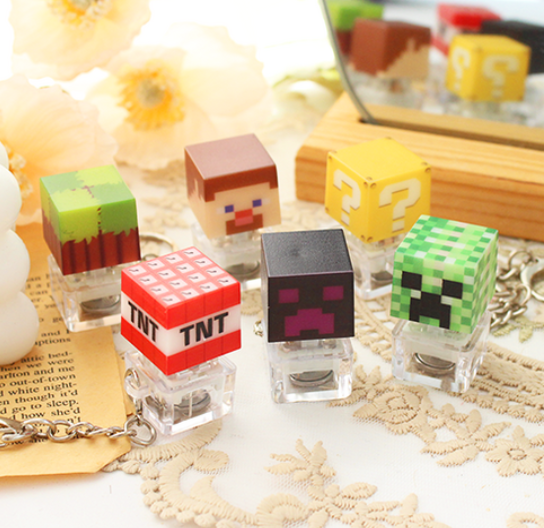 Antystresowy Brelok Klikacz klawisz Minecraft Fidget Switch Kliker Clicker LED