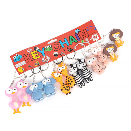 Zoo animal keychain set of 12 B-2259