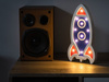 Wooden night lamp Rocket