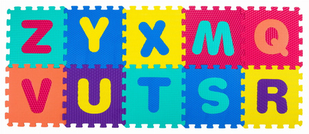 Mata edukacyjna dla dziecka literki puzzle 10szt. HH-147-1