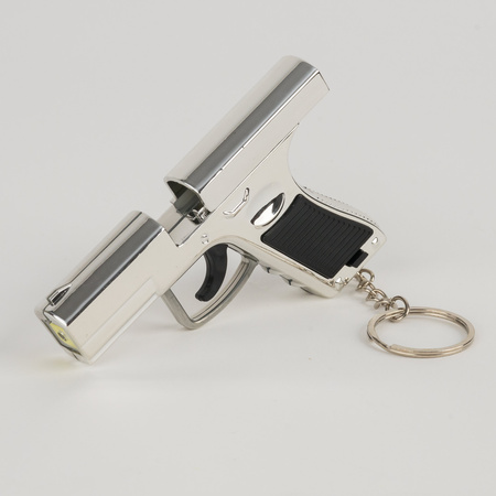 Keychain pistol flashlight with laser set of 24 pcs. B-2524