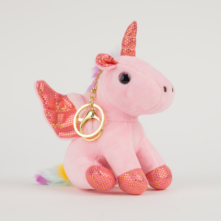 Plush unicorn keychain B-2553-R