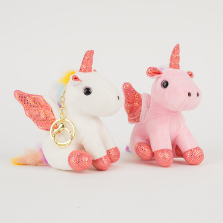 Plush unicorn keychain B-2553-B