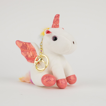 Plush unicorn keychain B-2553-B