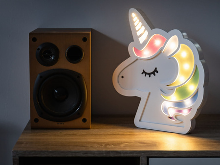 Lampka nocna drewniana Jednorożec LD-10