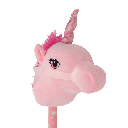 Horse hobby horse unicorn pink B-2465-3