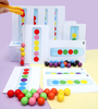 Educational toy test tube colored balls with cards