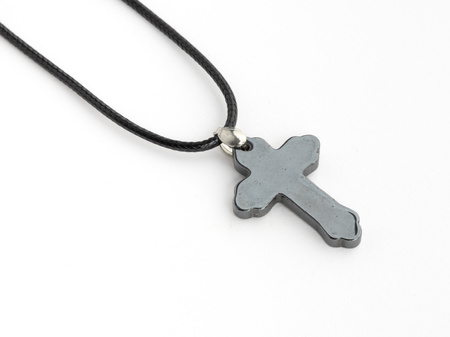 Hematite cross pendant W-2500