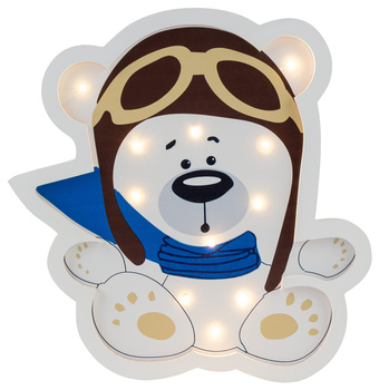 Lampka nocna drewniana Miś pilot LD-02